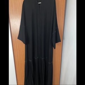 Black ruffle abaya